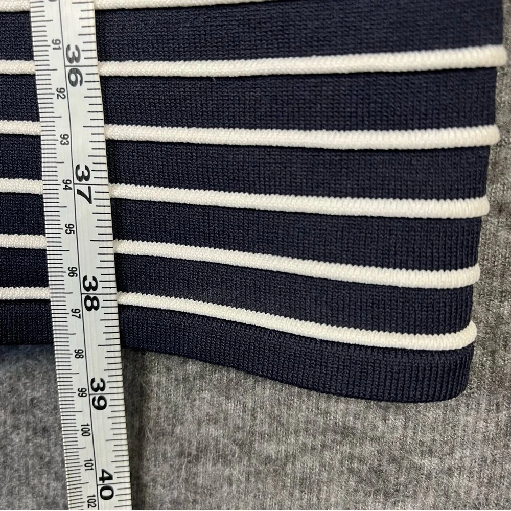 Michael Kors Ottoman Stripe Navy Bodycon Dress Women's Size Large